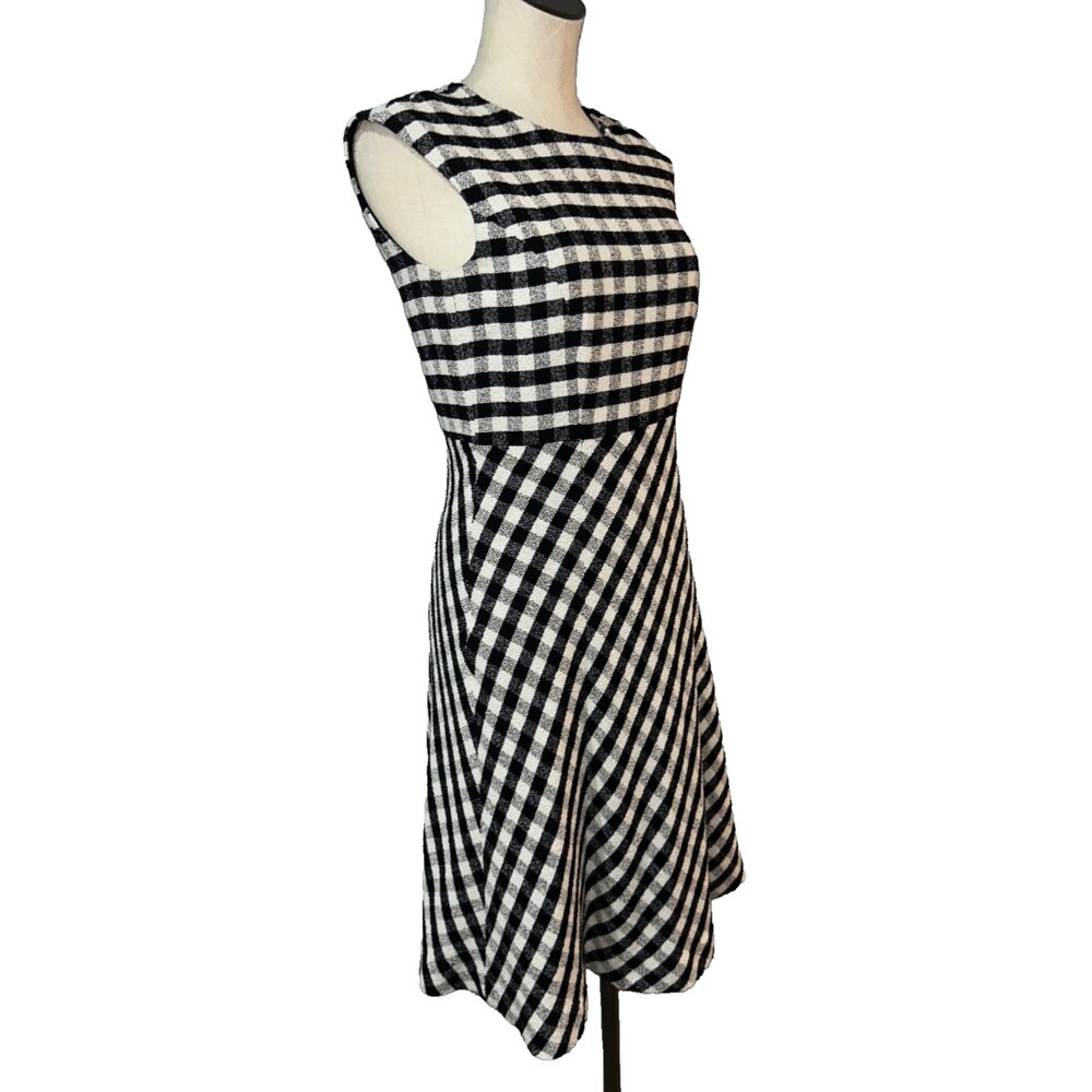 Brooks Brothers Women's Gingham Boucle Dress size 4 Sleeveless Career Elegant - Picture 5 of 11